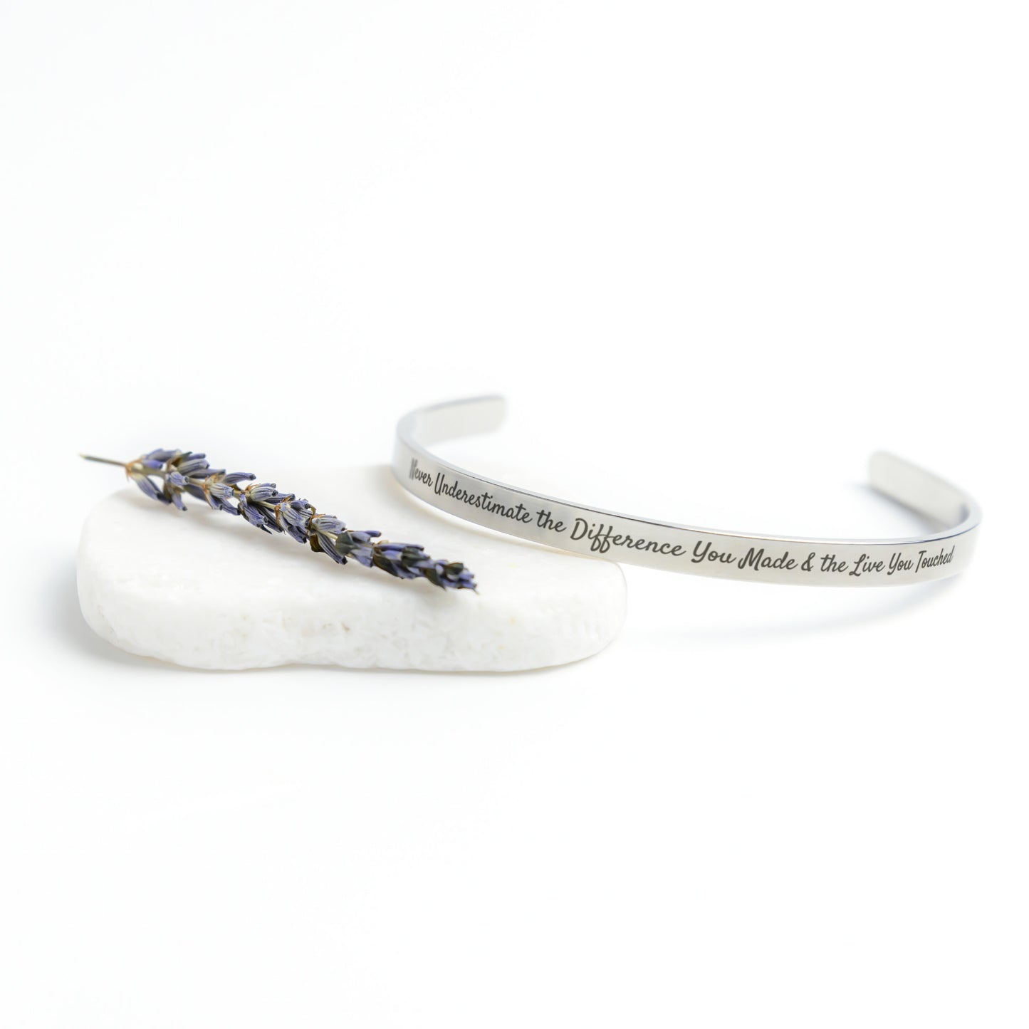 Boho Cuff Bracelet, "Never Underestimate" Women's Bangle Bracelet