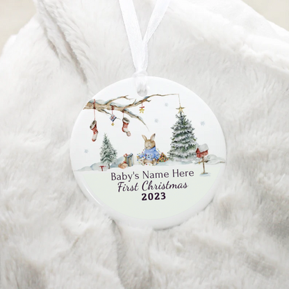 Customize “Baby's” 1st Christmas Ornament
