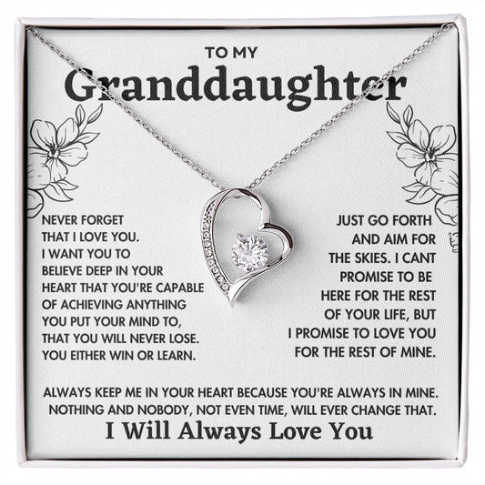 My Granddaughter| Keep Me In Your Heart - Forever Love Necklace
