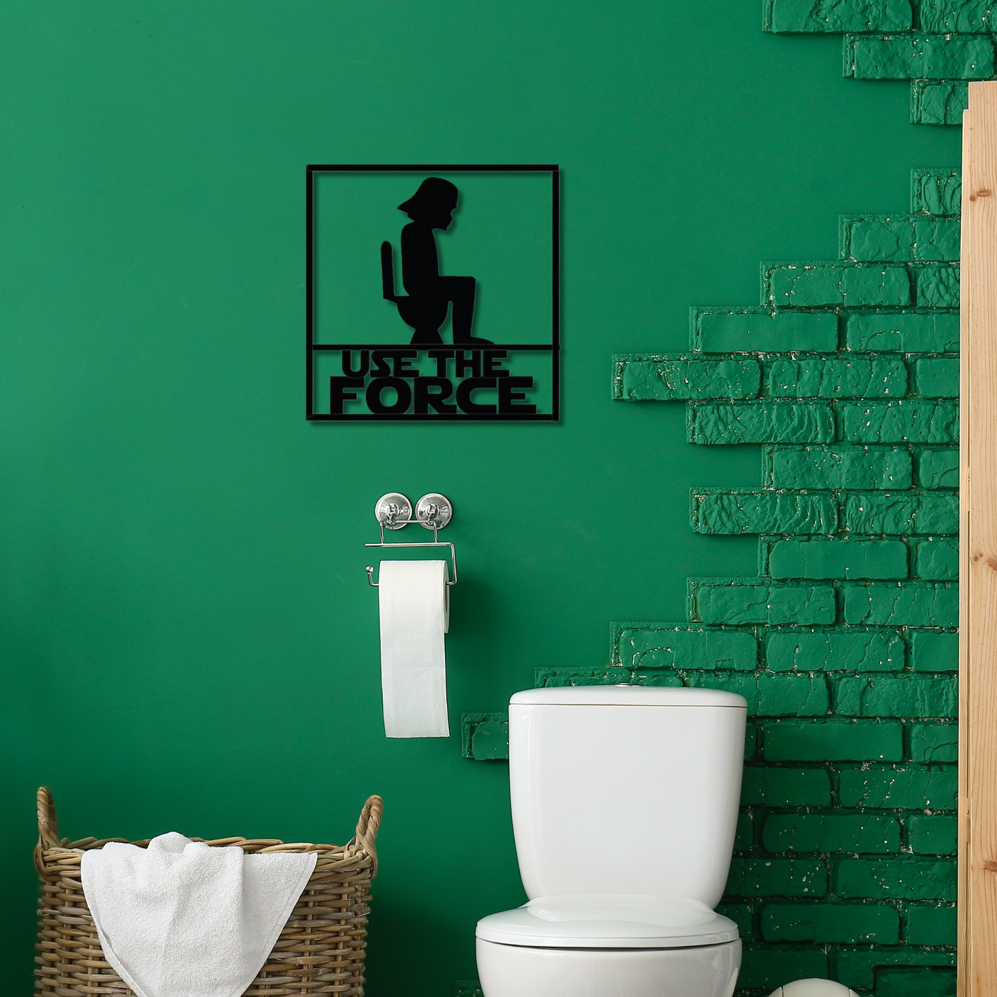 Use The Force Metal Sign- Darth Vader - Funny Bathroom Sign - Restroom Sign - 12in to 36in