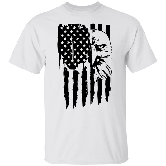 USA American Flag Eagle Patriotic T-Shirt 4th July Distressed Tee Top