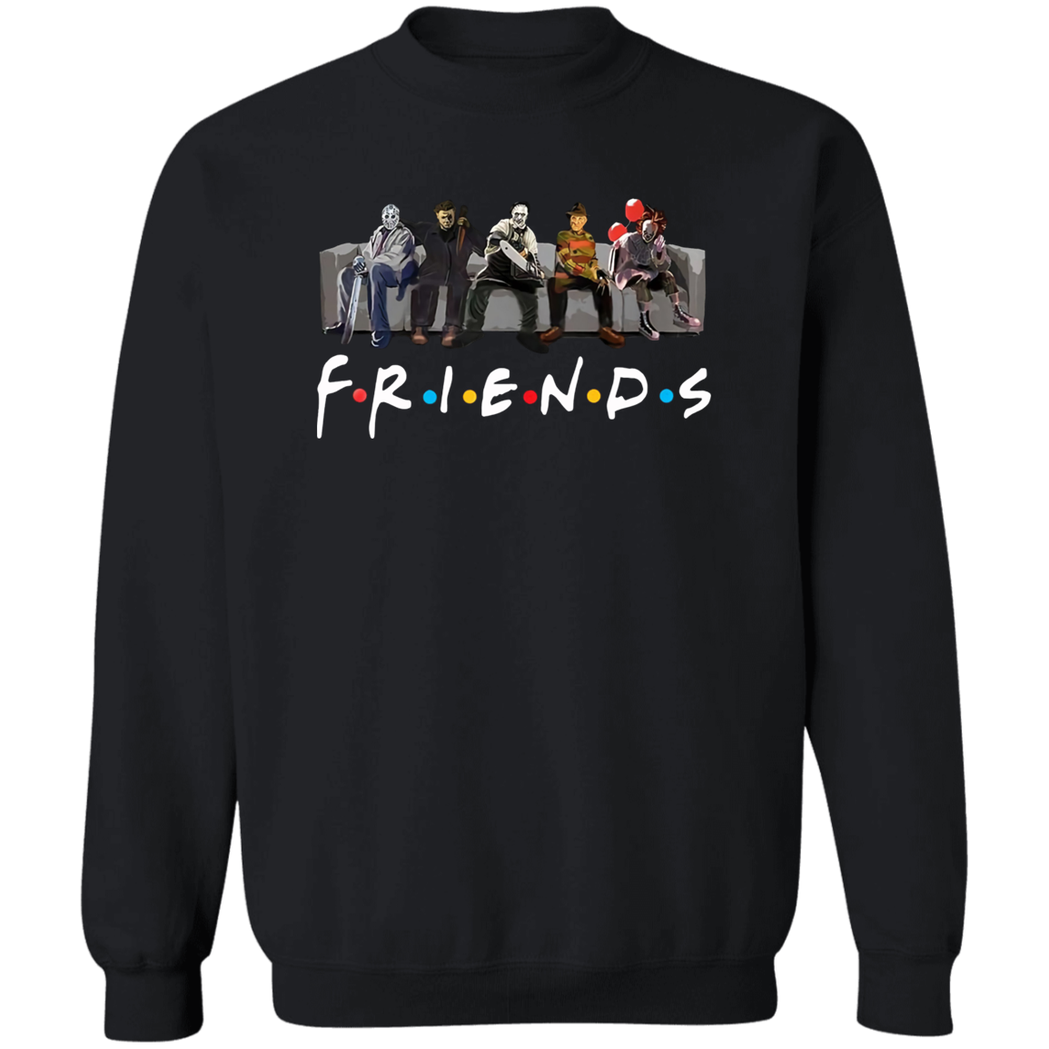 Horror Movies Friends Crewneck Pullover Sweatshirt