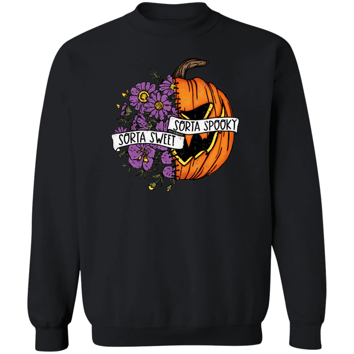 Sorta Sweet Sorta Spooky Crewneck Pullover Sweatshirt