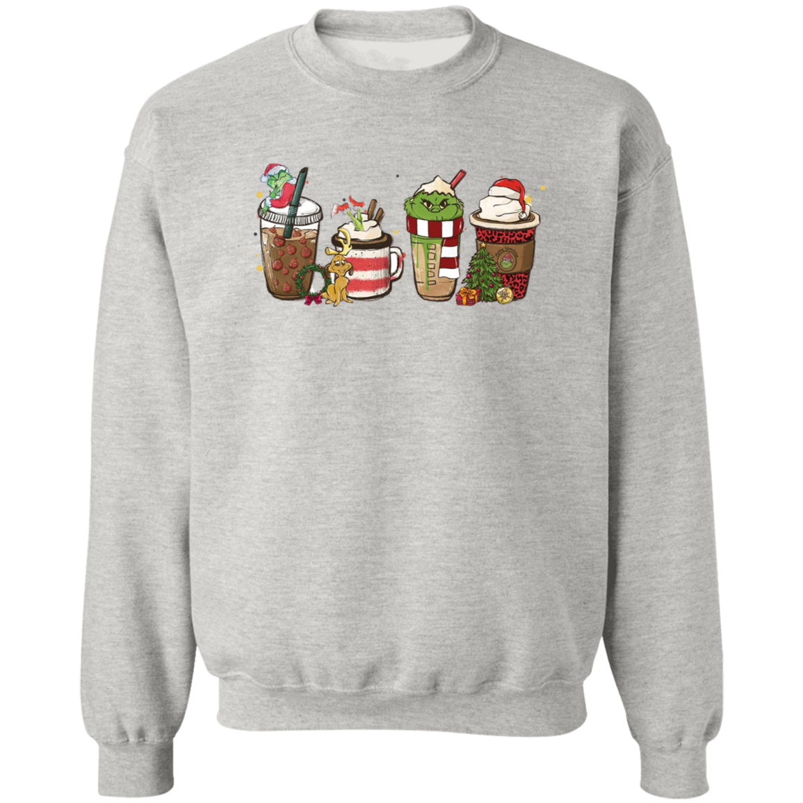 Grinch Coffee Season Crewneck Pullover Sweatshirt