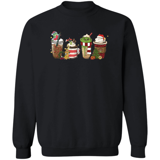 Grinch Coffee Season Crewneck Pullover Sweatshirt