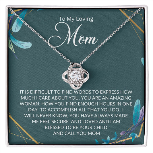 My Loving Mom| An Amazing Woman - Love Knot Necklace