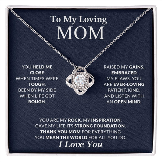 My Loving Mom| You Are My Rock - Love Knot Necklace