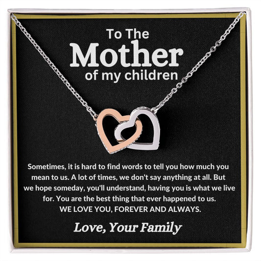Mother Of My Children| We Love You - Interlocking Hearts Necklace
