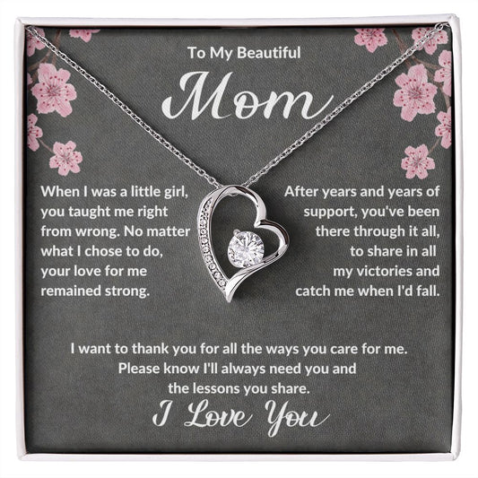 My Beautiful Mom | Thank you - Forever Love Necklace