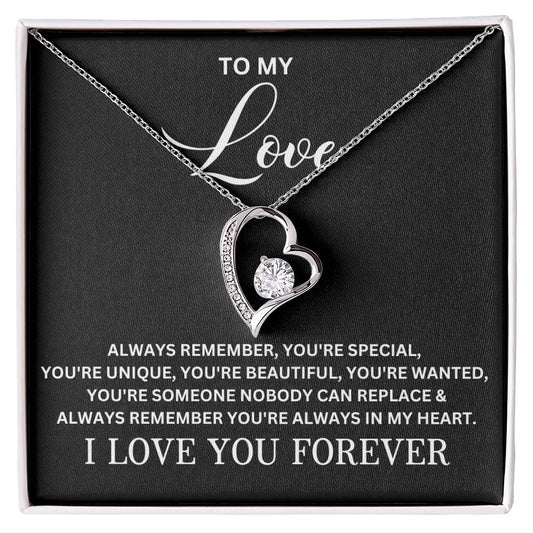My Love "Always Remember" Forever Love Necklace