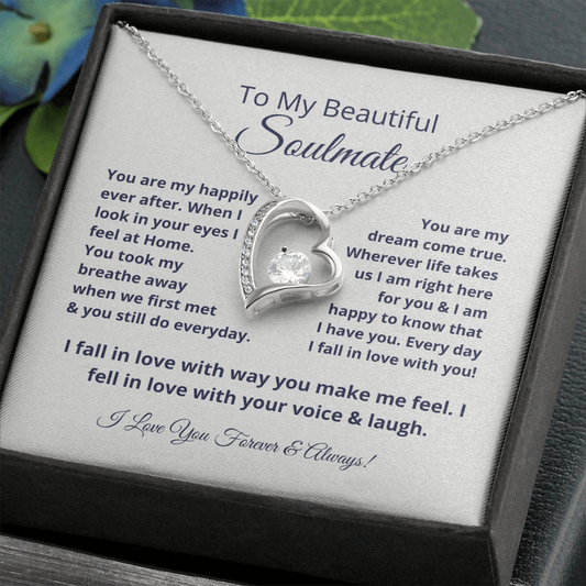 My Beautiful Soulmate| Fell In Love| Forever Love Necklace| Gift For Her| Gift For Girlfriend| Soulmate Gift!