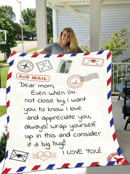 Dear Mom from Daughter or Son ,Mom Blanket