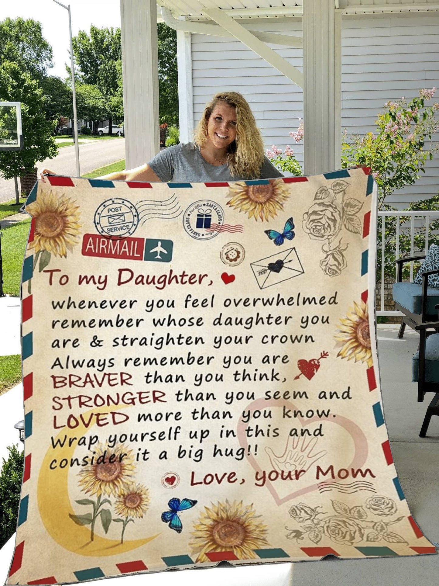 Postage Stamp To My Daughter Blanket